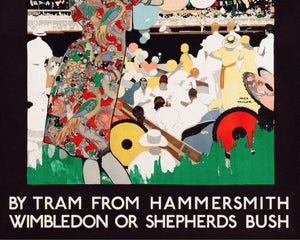 Fred Taylor "By Tram from Hammersmith" (c.1922) Vintage Travel Poster - Mabon Gallery