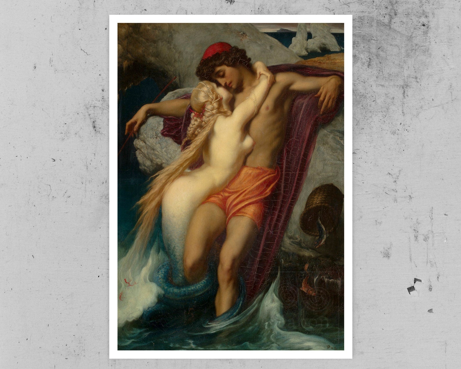 Frederic Leighton "The Fisherman and the Syren" (c.1856) - Mabon Gallery