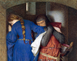 Frederic William Burton "Meeting on the Turret Stairs / Hellelil and Hildebrand" (1864) - Mabon Gallery