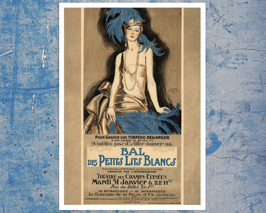 George Barbier "Bal des Petits Lits Blancs" (c.1922) - Mabon Gallery