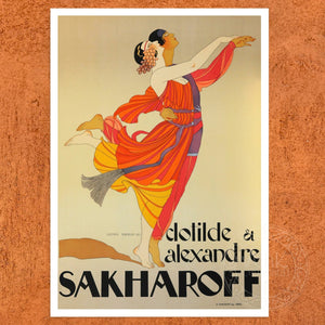 George Barbier "Clotilde & Alexandre Sakharoff" (c.1921) - Mabon Gallery