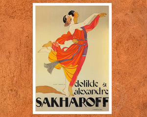 George Barbier "Clotilde & Alexandre Sakharoff" (c.1921) - Mabon Gallery