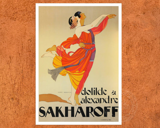 George Barbier "Clotilde & Alexandre Sakharoff" (c.1921) - Mabon Gallery