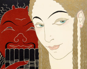 George Barbier "La Flûte de Pan" from Les chansons de Bilitis by Pierre Louÿs (c.1922) - Mabon Gallery