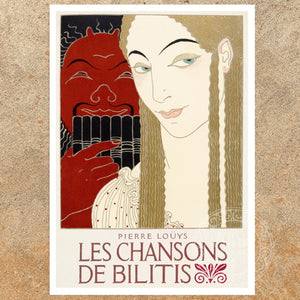George Barbier "La Flûte de Pan" from Les chansons de Bilitis by Pierre Louÿs (c.1922) - Mabon Gallery