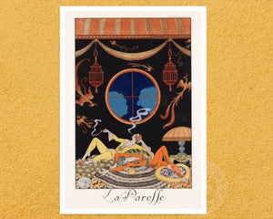 George Barbier "La Paresse - Laziness" (c.1925) - Mabon Gallery