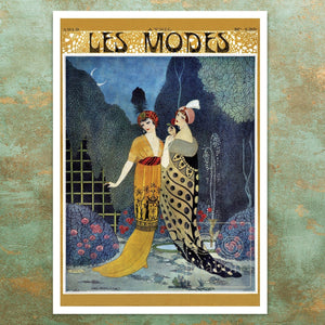 George Barbier "Les Modes Magazine Cover - April 1912" - Mabon Gallery
