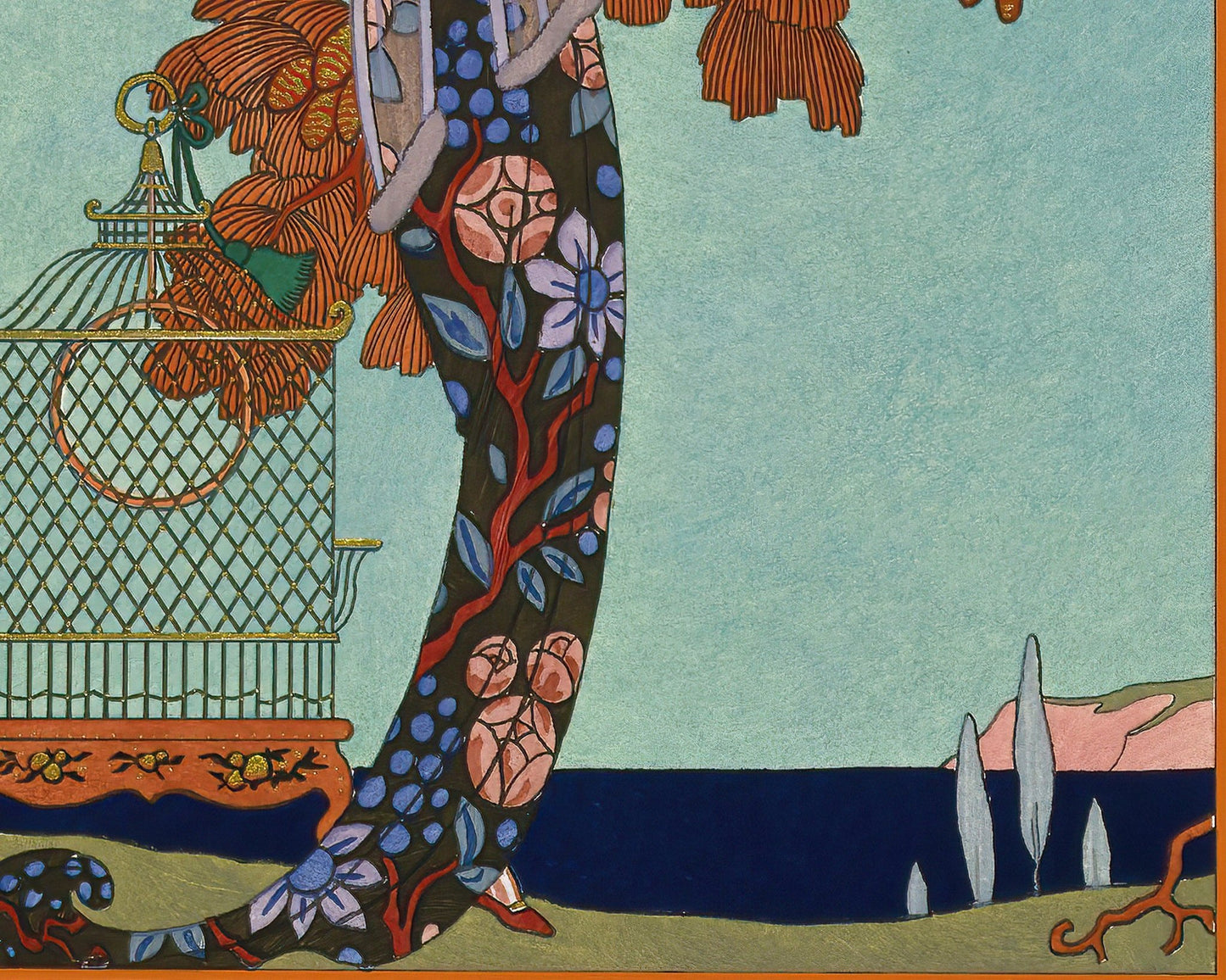 George Barbier "L'Oiseau Volage / The Fickle Bird" (c.1914) Vintage Illustration - Mabon Gallery