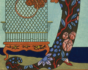 George Barbier "L'Oiseau Volage / The Fickle Bird" (c.1914) Vintage Illustration - Mabon Gallery