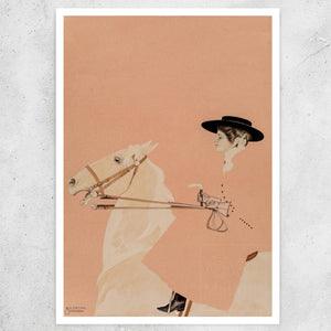 George Valentine Sandberg "The Equestrian" (c.1912) Judge Magazine Cover Illustration - Mabon Gallery