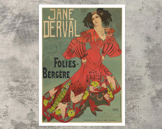 Georges de Feure “Jane Derval - Folies - Bergère” (c.1904) - Mabon Gallery