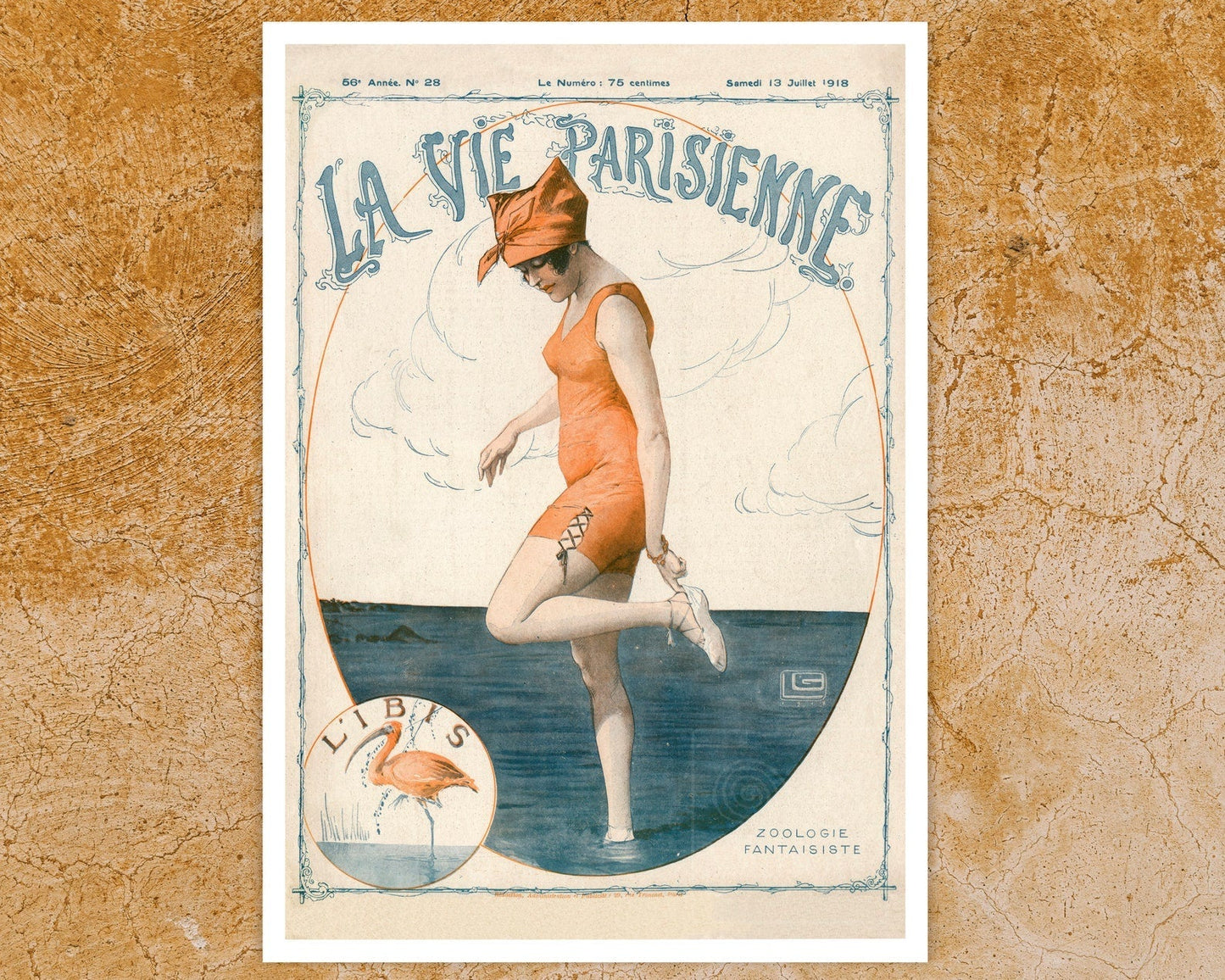 Georges Léonnec "L'Ibis" La Vie Parisienne Magazine Artwork (c.1918) - Mabon Gallery