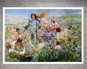 Georges Rochegrosse "The Knight of the Flowers" (c.1894) - Mabon Gallery