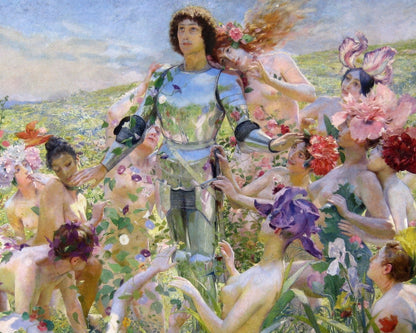 Georges Rochegrosse "The Knight of the Flowers" (c.1894) - Mabon Gallery