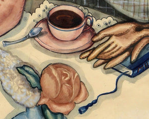 Gerda Wegener "Couple Au Café" (c.1925) - Mabon Gallery