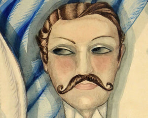 Gerda Wegener "Couple Au Café" (c.1925) - Mabon Gallery