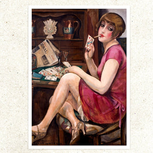 Gerda Wegener "Solitaire - The Queen of Hearts" (c.1928) - Mabon Gallery