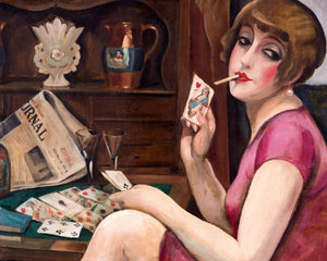 Gerda Wegener "Solitaire - The Queen of Hearts" (c.1928) - Mabon Gallery