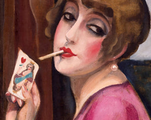Gerda Wegener "Solitaire - The Queen of Hearts" (c.1928) - Mabon Gallery