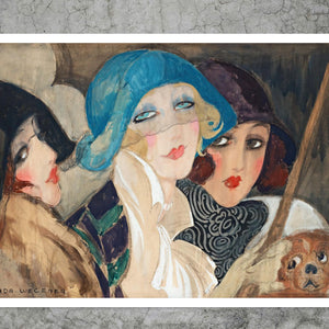 Gerda Wegener "Three Women Under an Umbrella" (c.1920) - Mabon Gallery
