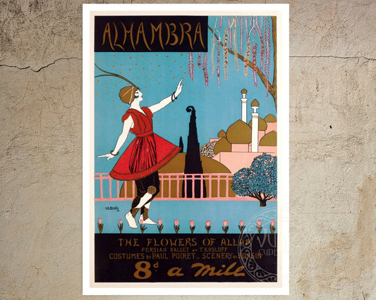 G.K Benda "Alhambra - Eightpence a Mile" (c.1913) - Mabon Gallery