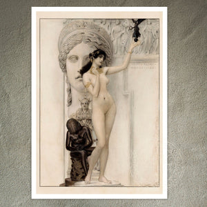 Gustav Klimt "Allegory of Sculpture" (c.1889) - Mabon Gallery