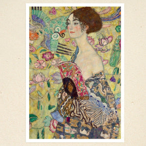 Gustav Klimt "Lady with a Fan / Dame mit Fächer" (c.1917 - 1918) - Mabon Gallery