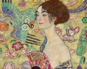 Gustav Klimt "Lady with a Fan / Dame mit Fächer" (c.1917 - 1918) - Mabon Gallery