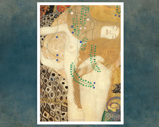 Gustav Klimt “Water Serpents I [Detail]” (c.1904 - 1907) - Mabon Gallery