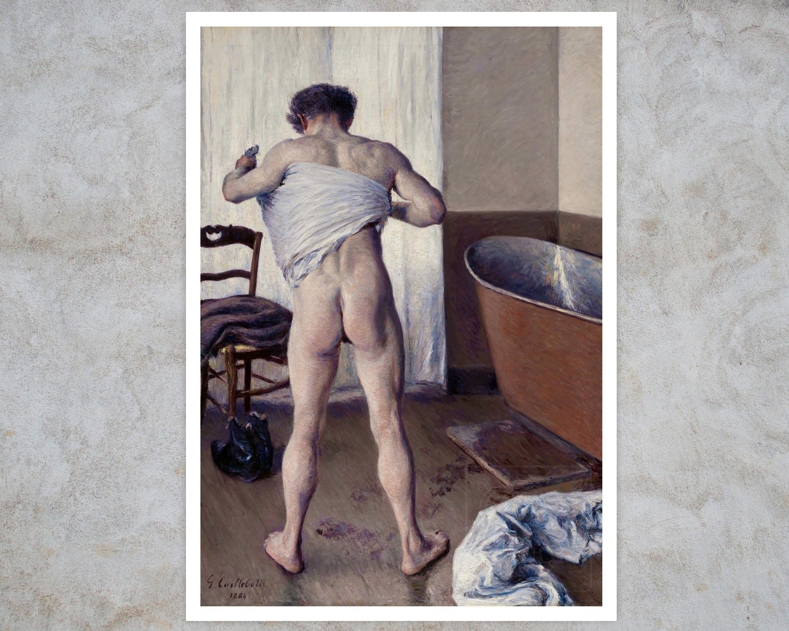 Gustave Caillebotte "Man At His Bath" (c.1884) - Mabon Gallery