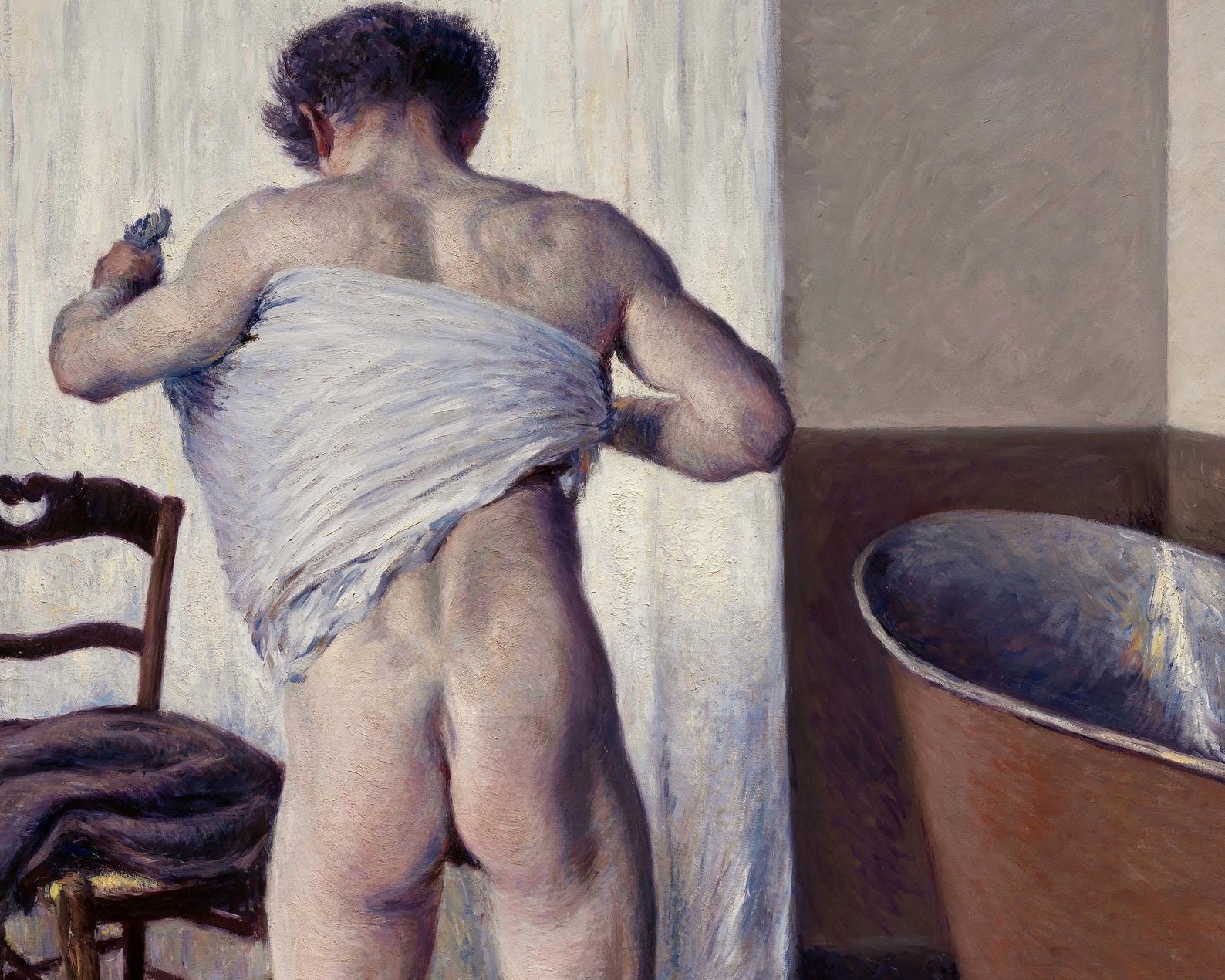 Gustave Caillebotte "Man At His Bath" (c.1884) - Mabon Gallery