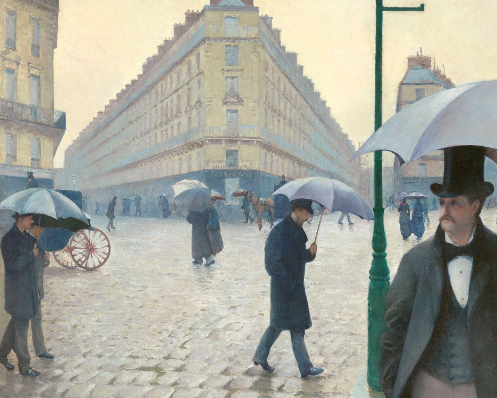 Gustave Caillebotte "Paris Street, Rainy Day" (c.1877) - Mabon Gallery