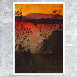 Harald Sohlberg "Evening Glow" (c.1893) - Mabon Gallery