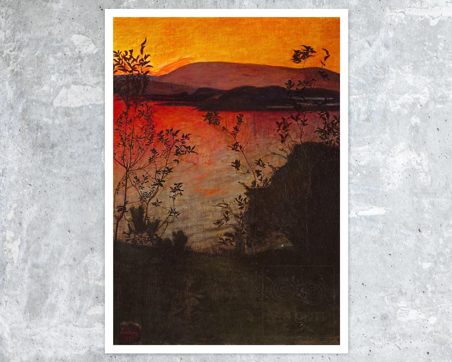 Harald Sohlberg "Evening Glow" (c.1893) - Mabon Gallery