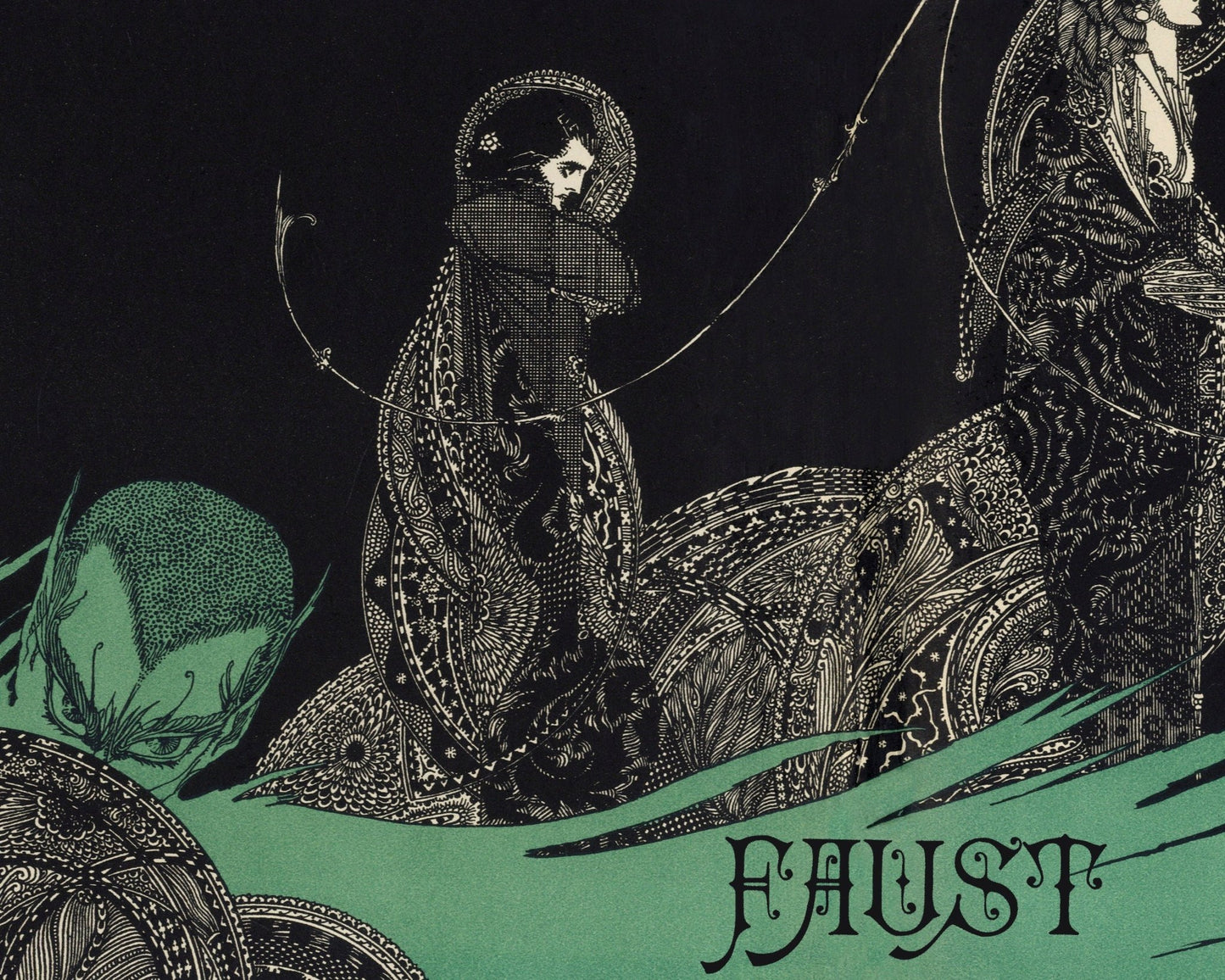 Harry Clarke "Faust" Dust Cover Illustration c.1920 - Mabon Gallery