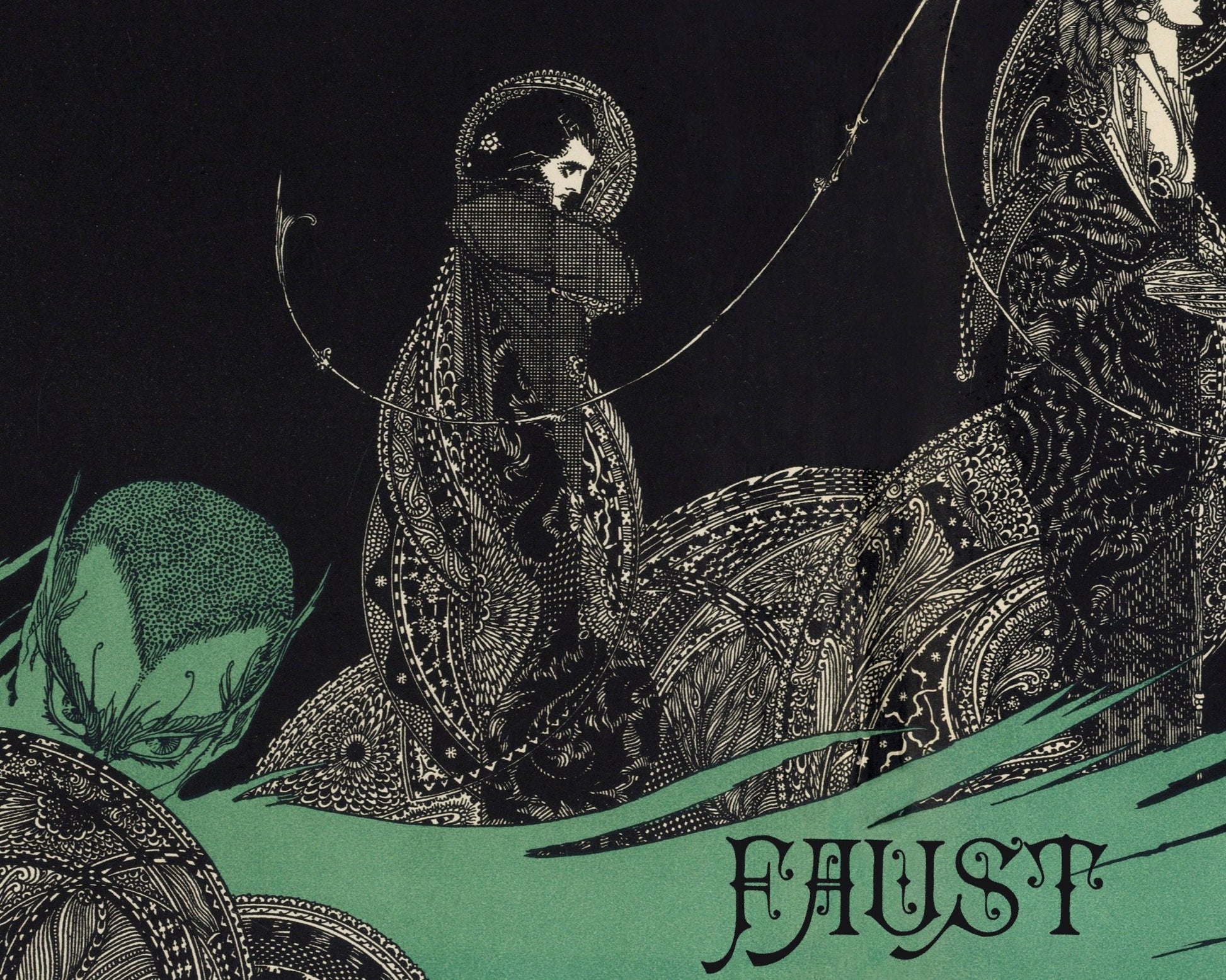 Harry Clarke "Faust" Dust Cover Illustration c.1920 - Mabon Gallery