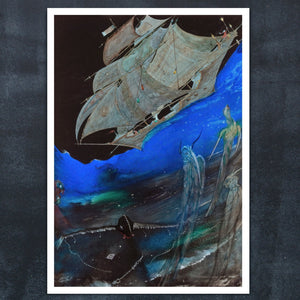 Harry Clarke "The Colossal Waters" (c.1919) - Mabon Gallery