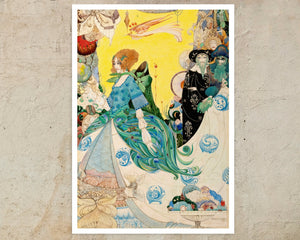Harry Clarke "The Lady of Decoration" (c.1914) - Mabon Gallery