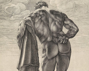 Hendrick Goltzius "Farnese Hercules" (c.1592) Dated 1617 - Mabon Gallery
