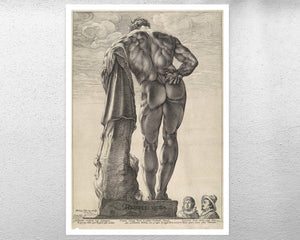 Hendrick Goltzius "Farnese Hercules" (c.1592) Dated 1617 - Mabon Gallery