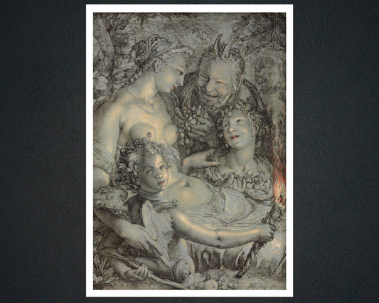 Hendrick Goltzius "Without Ceres and Bacchus, Venus Would Freeze" (c.1600 - 1603) - Mabon Gallery