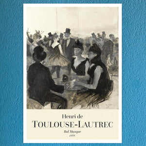 Henri de Toulouse - Lautrec "Bal masqué" (c.1888) - Mabon Gallery
