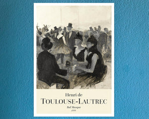 Henri de Toulouse - Lautrec "Bal masqué" (c.1888) - Mabon Gallery