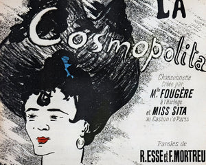Henri - Gabriel Ibels "La Cosmopolita" (c.1894) Vintage Sheet Music Cover - Mabon Gallery