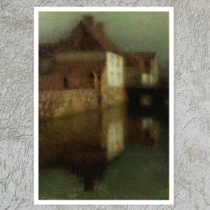 Henri Le Sidaner "Le Canal au Clair de Lune, Gisors" (c.1901) - Mabon Gallery