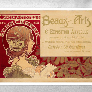 Henri Privat - Livemont "Cercle Artistique de Schaerbeek" (c.1898) Belle Époque Exhibition Poster - Mabon Gallery