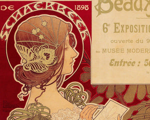 Henri Privat - Livemont "Cercle Artistique de Schaerbeek" (c.1898) Belle Époque Exhibition Poster - Mabon Gallery