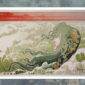 Henri Privat Livemont "La Vague / The Wave" (c.1897) - Mabon Gallery