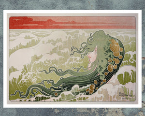 Henri Privat Livemont "La Vague / The Wave" (c.1897) - Mabon Gallery