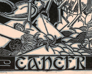 Henri van der Stok "Zodiac Sign: Cancer" (c.1928) Astrological Star Constellation Birth Sign - Mabon Gallery